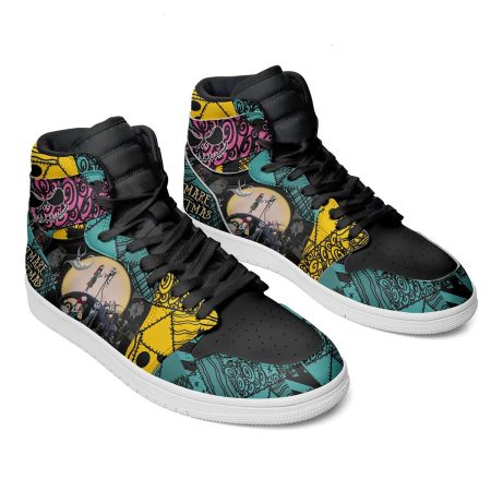 The Nightmare Before Christmas Halloween Pumpkin Thanksgiving AJ1 High Sneakers Shoes For Men And Women