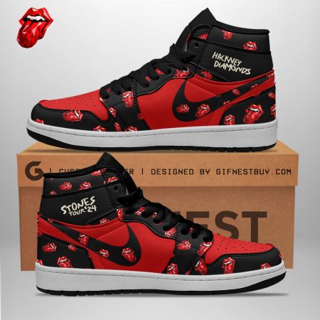 The Rolling Stones AJ1 High Sneakers Shoes For Men And Women