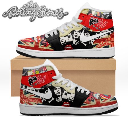 The Rolling Stones AJ1 High Sneakers Shoes For Men And Women