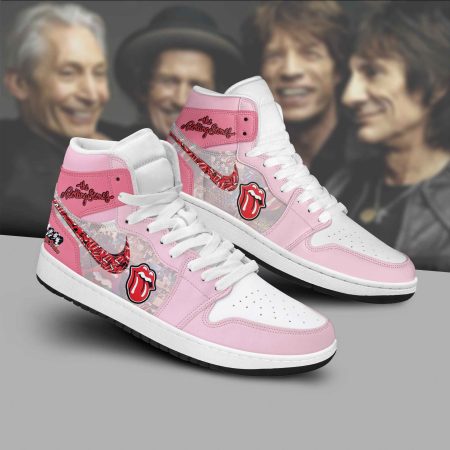 The Rolling Stones AJ1 High Sneakers Shoes For Men And Women