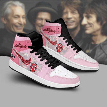The Rolling Stones AJ1 High Sneakers Shoes For Men And Women