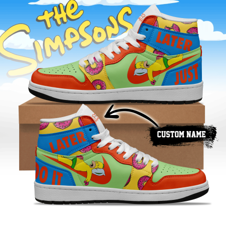 The Simpsons AJ1 High Sneakers Shoes For Men And Women