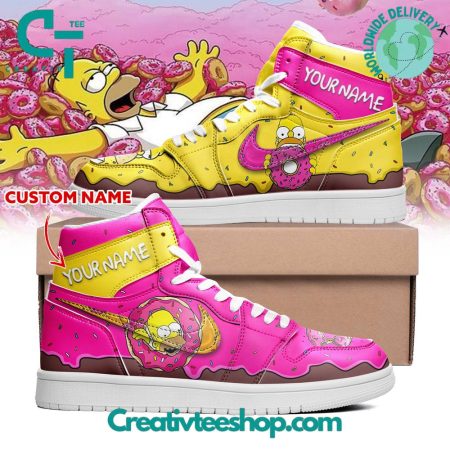The Simpsons  AJ1 High Sneakers Shoes For Men And Women