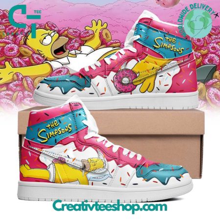 The Simpsons  AJ1 High Sneakers Shoes For Men And Women