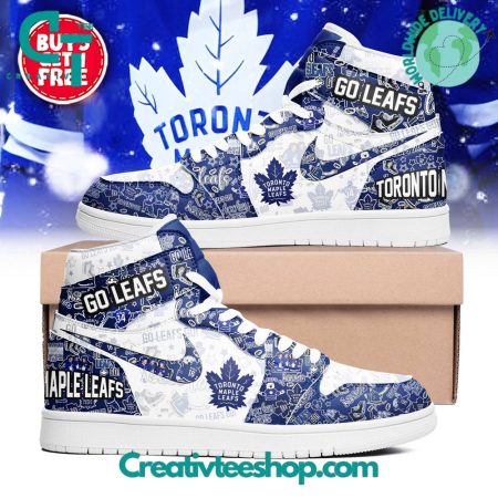 Toronto Maple Leafs AJ1 High Sneakers Shoes For Men And Women