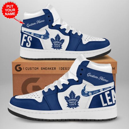 Toronto Maple Leafs AJ1 High Sneakers Shoes For Men And Women