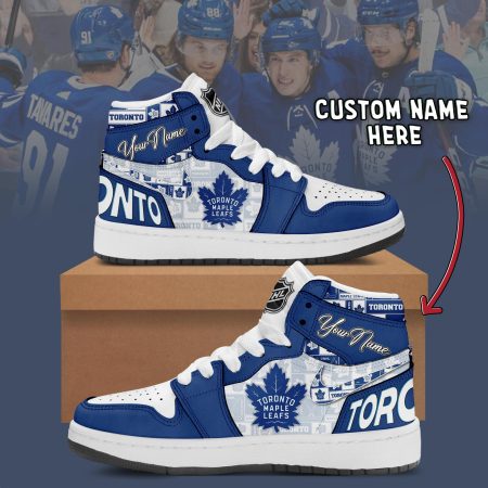 Toronto Maple Leafs AJ1 High Sneakers Shoes For Men And Women