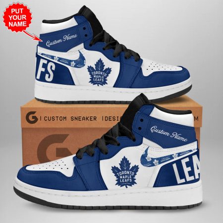 Toronto Maple Leafs AJ1 High Sneakers Shoes For Men And Women