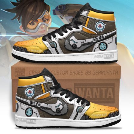 Tracer Overwatch AJ1 High Sneakers Shoes For Men And Women