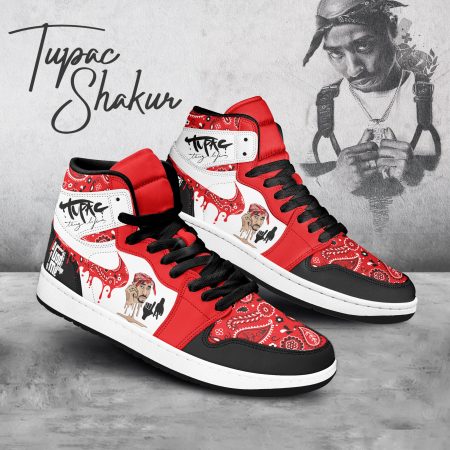 Tupac Shakur AJ1 High Sneakers Shoes For Men And Women