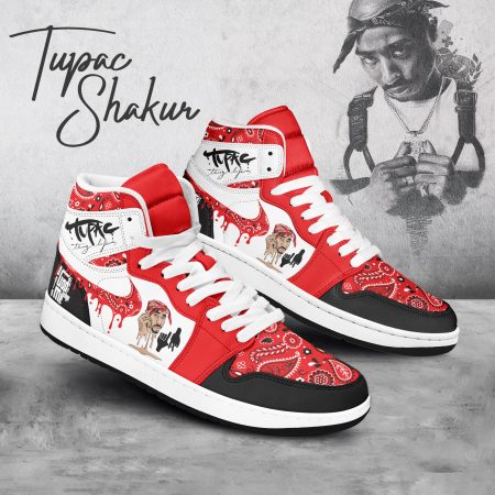 Tupac Shakur AJ1 High Sneakers Shoes For Men And Women
