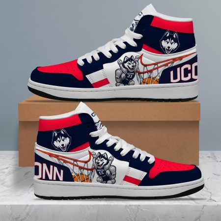 UConn Huskies AJ1 High Sneakers Shoes For Men And Women
