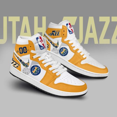 Utah Jazz AJ1 High Sneakers Shoes For Men And Women