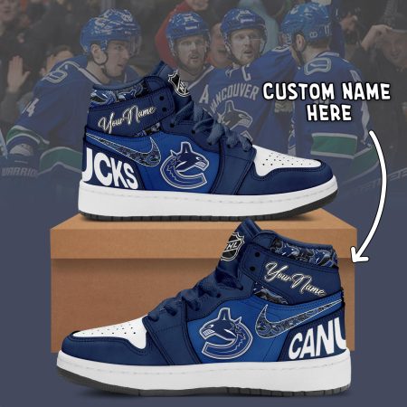 Vancouver Canucks AJ1 High Sneakers Shoes For Men And Women