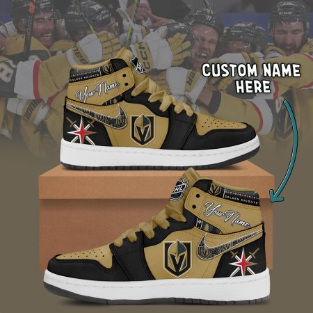 Vegas Golden Knights AJ1 High Sneakers Shoes For Men And Women