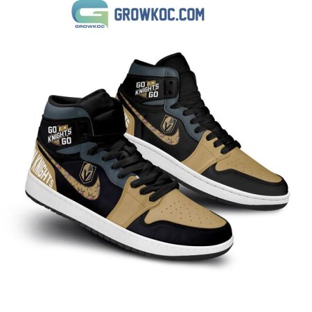 Vegas Golden Knights AJ1 High Sneakers Shoes For Men And Women