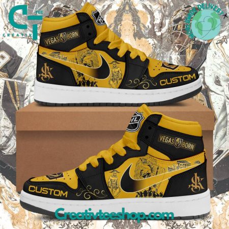 Vegas Golden Knights AJ1 High Sneakers Shoes For Men And Women
