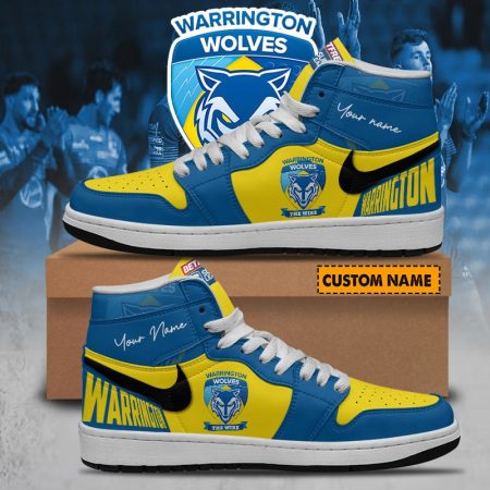 Warrington Wolves AJ1 High Sneakers Shoes For Men And Women