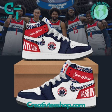 Washington Wizards AJ1 High Sneakers Shoes For Men And Women