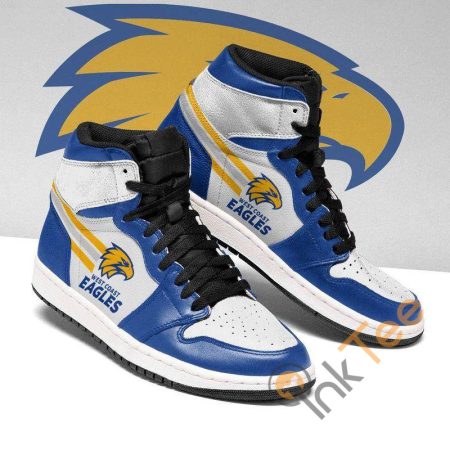 West Coast Eagles AFL AJ1 High Sneakers Shoes For Men And Women