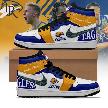 West Coast Eagles AJ1 High Sneakers Shoes For Men And Women