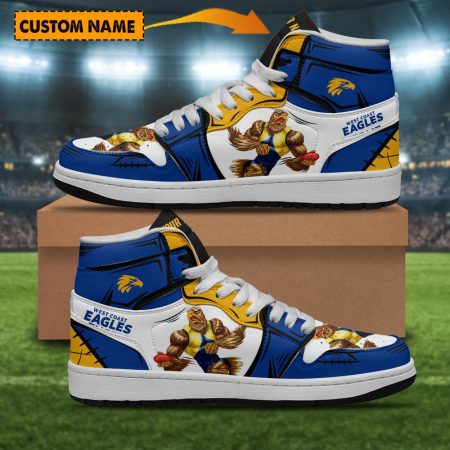West Coast Eagles AJ1 High Sneakers Shoes For Men And Women
