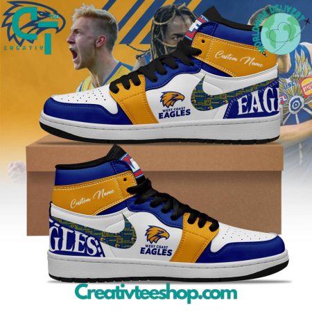 West Coast Eagles AJ1 High Sneakers Shoes For Men And Women