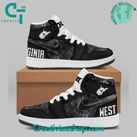 West Virginia Mountaineers AJ1 High Sneakers Shoes For Men And Women