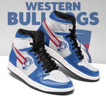 Western Bulldogs AFL AJ1 High Sneakers Shoes For Men And Women