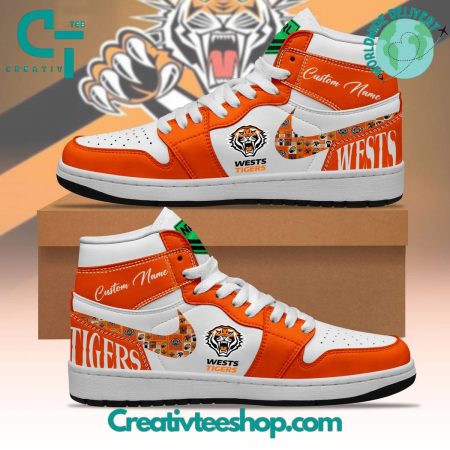 Wests Tigers AJ1 High Sneakers Shoes For Men And Women