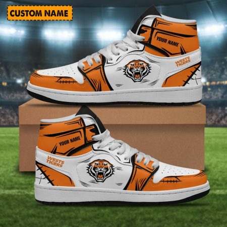 Wests Tigers AJ1 High Sneakers Shoes For Men And Women