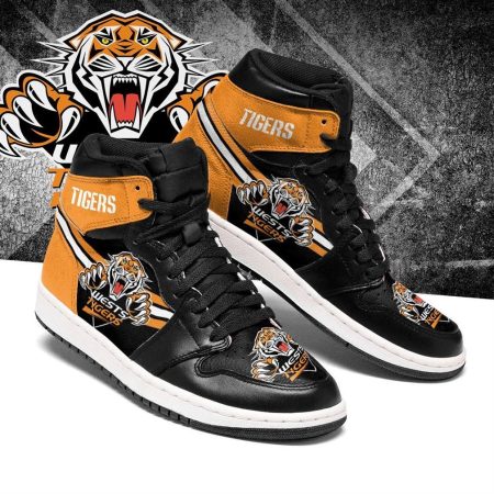 Wests Tigers NRL AJ1 High Sneakers Shoes For Men And Women