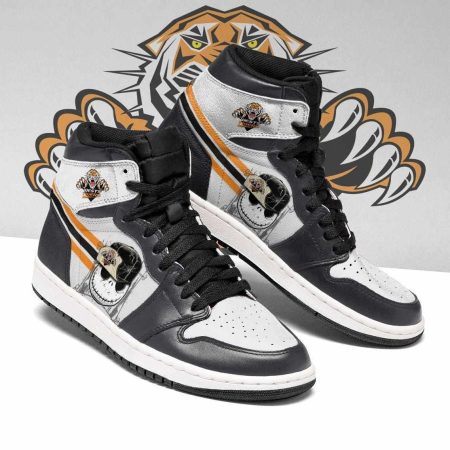 Wests Tigers NRL AJ1 High Sneakers Shoes For Men And Women