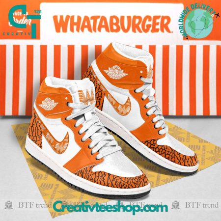 Whataburger  AJ1 High Sneakers Shoes For Men And Women