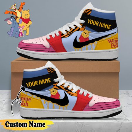 Winnie The Pooh AJ1 High Sneakers Shoes For Men And Women