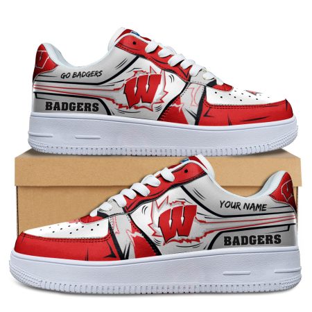 Wisconsin Badgers Air Low-Top Sneakers Shoes For Men And Women