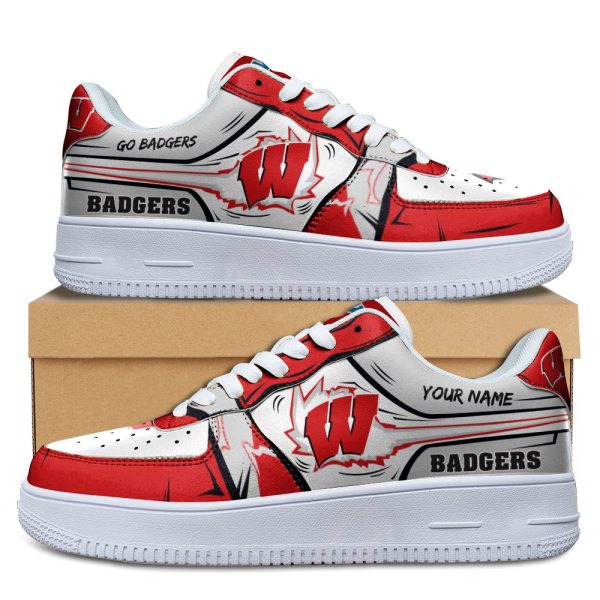 Wisconsin Badgers Air Low-Top Sneakers Shoes For Men And Women