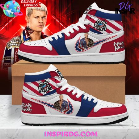 WWE American Nightmare Cody Rhodes AJ1 High Sneakers Shoes For Men And Women