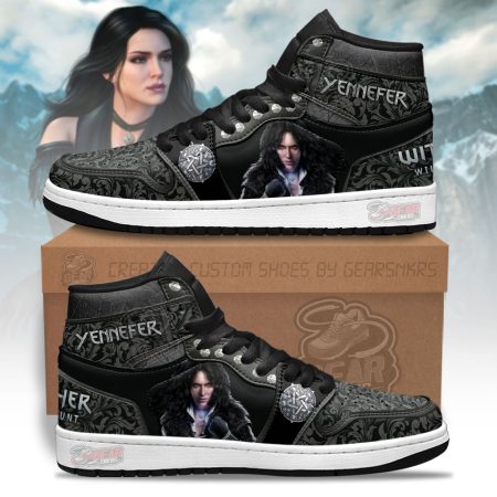 Yennefer The Witcher AJ1 High Sneakers Shoes For Men And Women