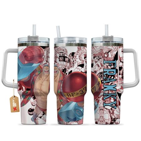 Franky One Piece Anime  Custom Quencher 30oz or 40oz Stainless Steel Tumbler With Handle HG