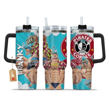Franky V2 One Piece Anime  Custom Quencher 30oz or 40oz Stainless Steel Tumbler With Handle HG