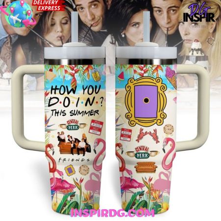 Friends TV Series Custom Stanley Quencher  30oz or 40oz Stainless Steel Tumbler With Handle HG Stainless Steel Tumbler