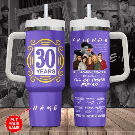 Friends TV Series Custom Stanley Quencher  30oz or 40oz Stainless Steel Tumbler With Handle HG Stainless Steel Tumbler With Handle