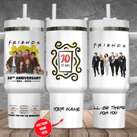 Friends TV Series Custom Stanley Quencher  30oz or 40oz Stainless Steel Tumbler With Handle HG Stainless Steel Tumbler With Handle