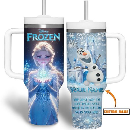 Frozen Cartoon Custom  Quencher 40oz Stainless Steel Tumbler HG With Handle