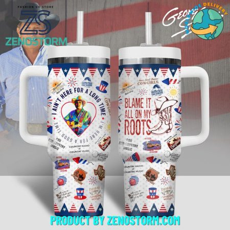 George Strait Music Custom  Quencher 30oz or 40oz Stainless Steel  Tumbler HG With Handle