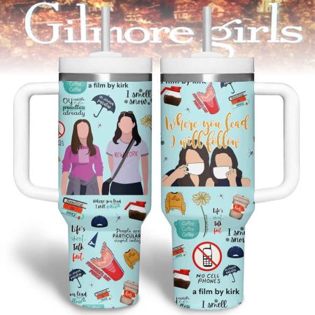 Gilmore Girls TV Series Custom Stanley Quencher  30oz or 40oz Stainless Steel Tumbler With Handle HG Stainless Steel Tumbler With Handle