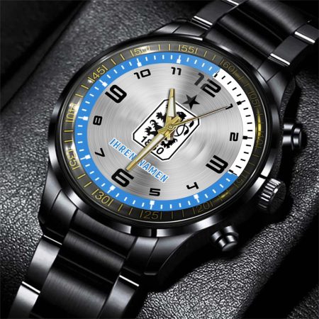 1860 Munich Bundesliga Personalized Black Stainless Steel Hand Watch For Fan
