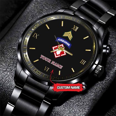 20Th Engineer Brigade Army Personalized Black Stainless Steel Watch