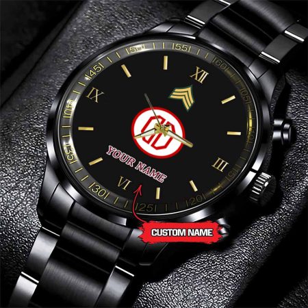 31st nfantry Division Army Personalized Black Stainless Steel Watch